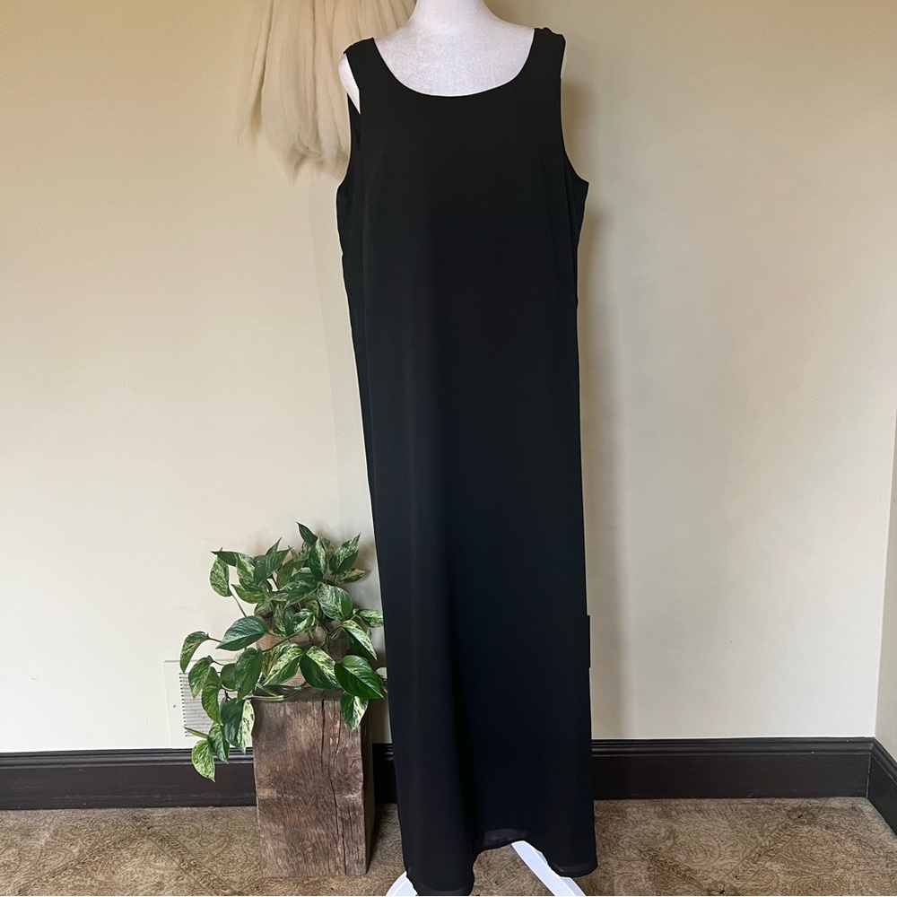 Vintage Victoria Holley Slip Maxi Black Dress - Size 18W